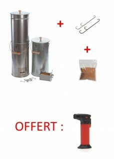 Pack fumoir rond 33 cm galva plus accessoires